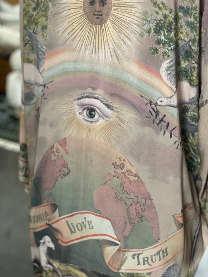 Vintage Wash Friendship Love & Truth Duster Kimono - La De Da