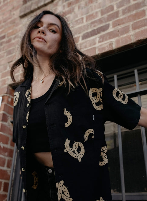 Don't Get It Twisted Pretzel Button Up - Unisex - La De Da