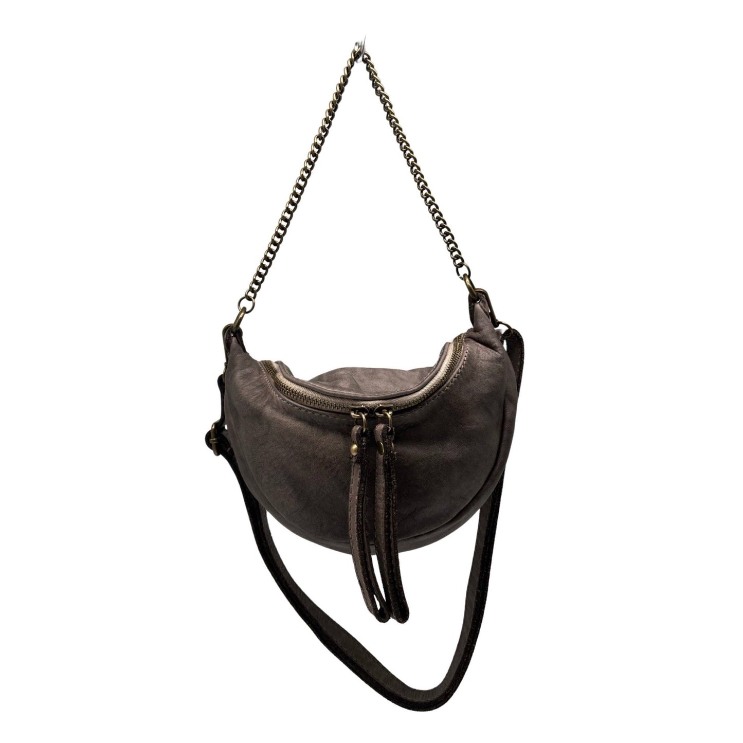 Lorraine Washed Leather Fanny Pack - Taupe
