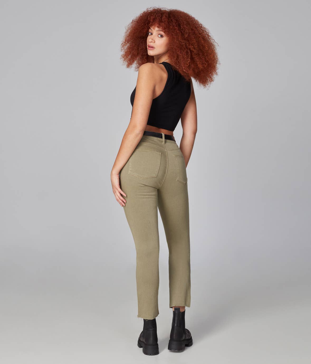 Kate High Rise Slim Jeans - Deep Khaki