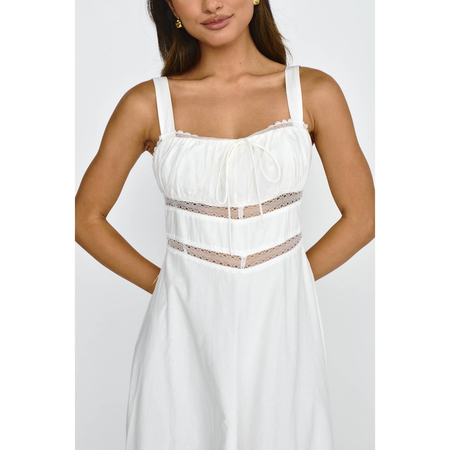 Lace Trim Maxi Dress