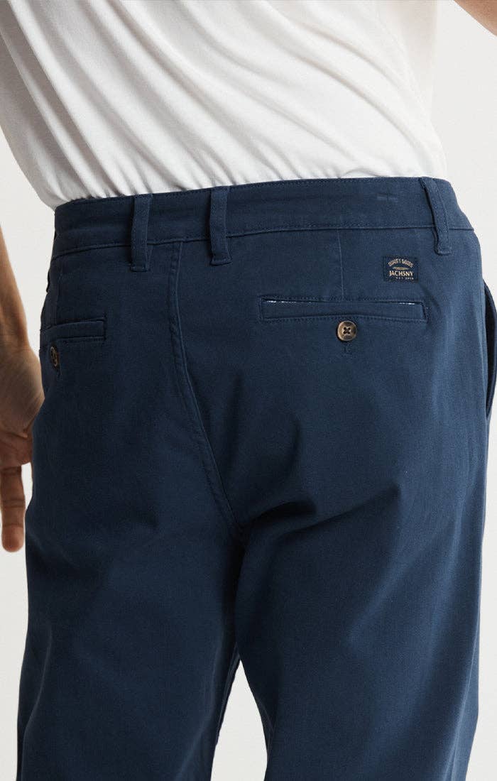 Stretch Cotton Chino Pants - Navy