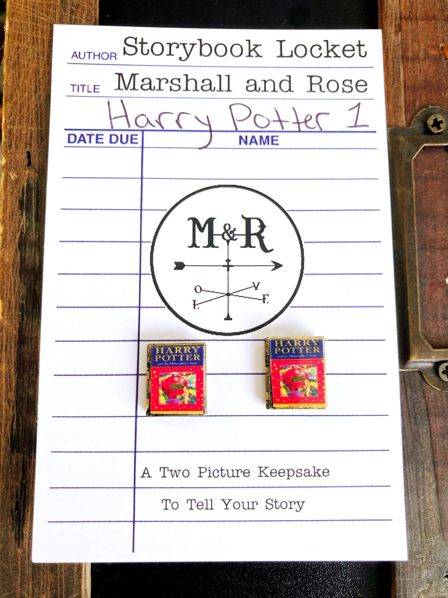 Post Earrings Book Locket Harry Potter Book 1