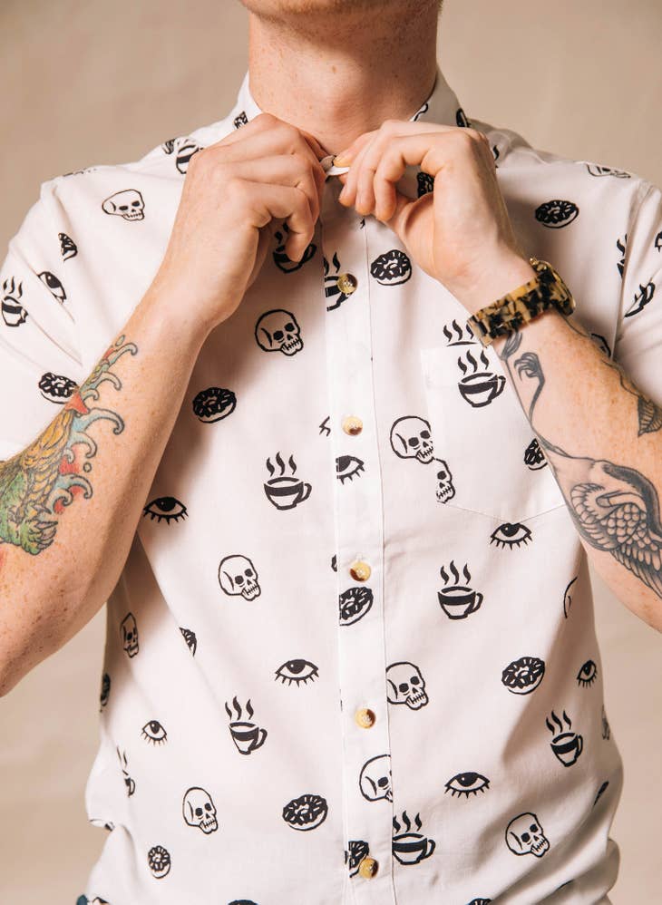 Morning Glory Button-up Top - La De Da