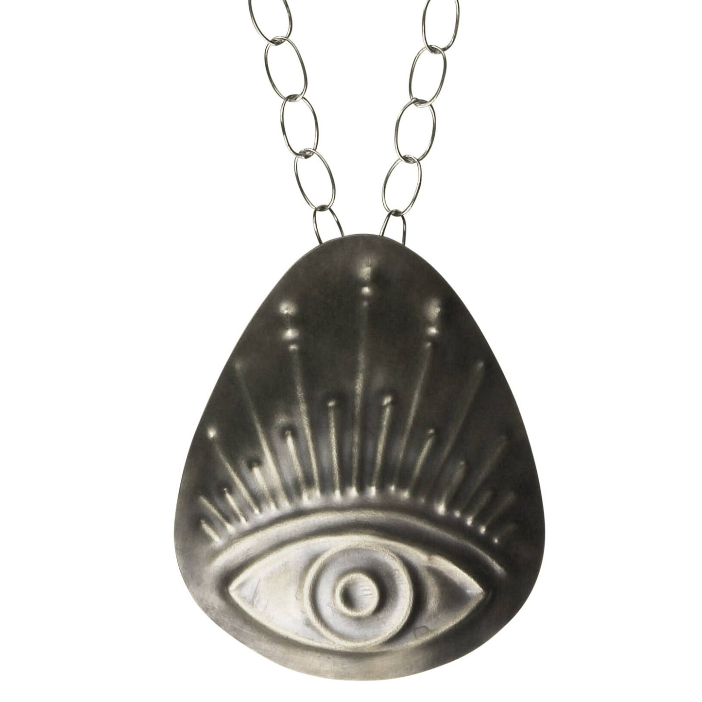Eye Pendant - Drop, Silver