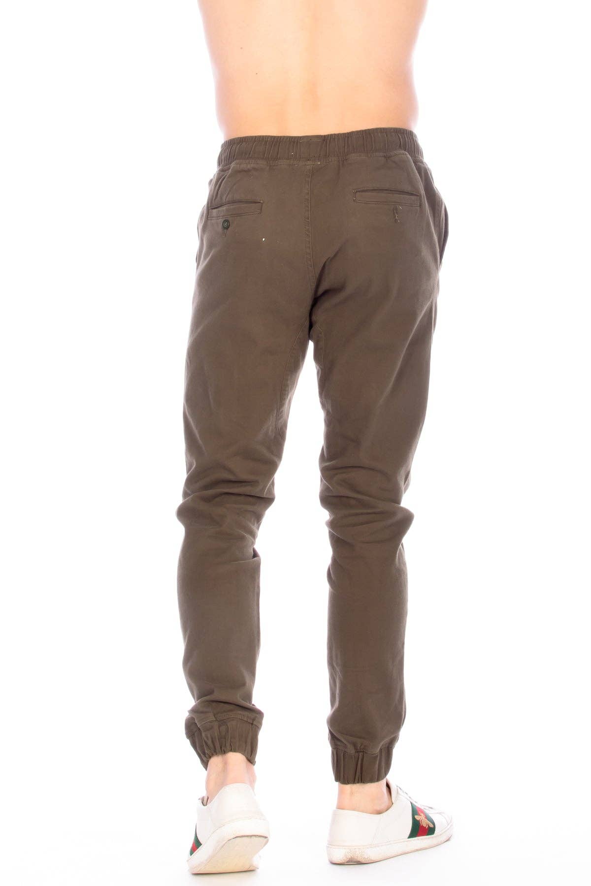 JOGGER TWILL PANTS - OLIVE
