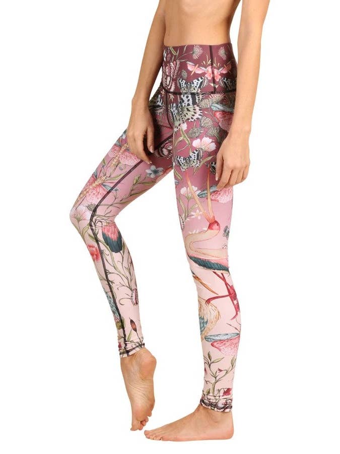 Pretty in Pink Printed Yoga Leggings - La De Da