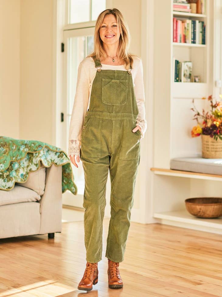 Sweet Olive Corduroy Overalls - La De Da