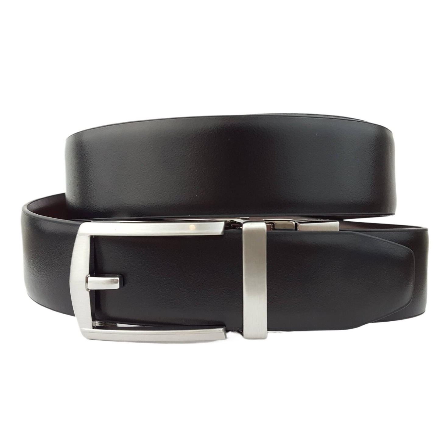 Men's Comfortable, "NO HOLE" Classic Reversible Belt