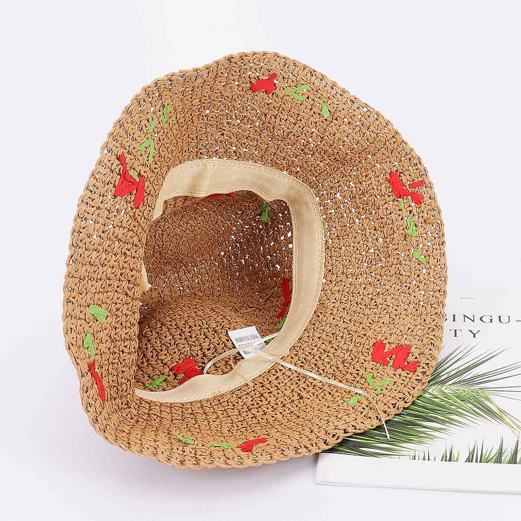 Faux Straw Cherry Hat