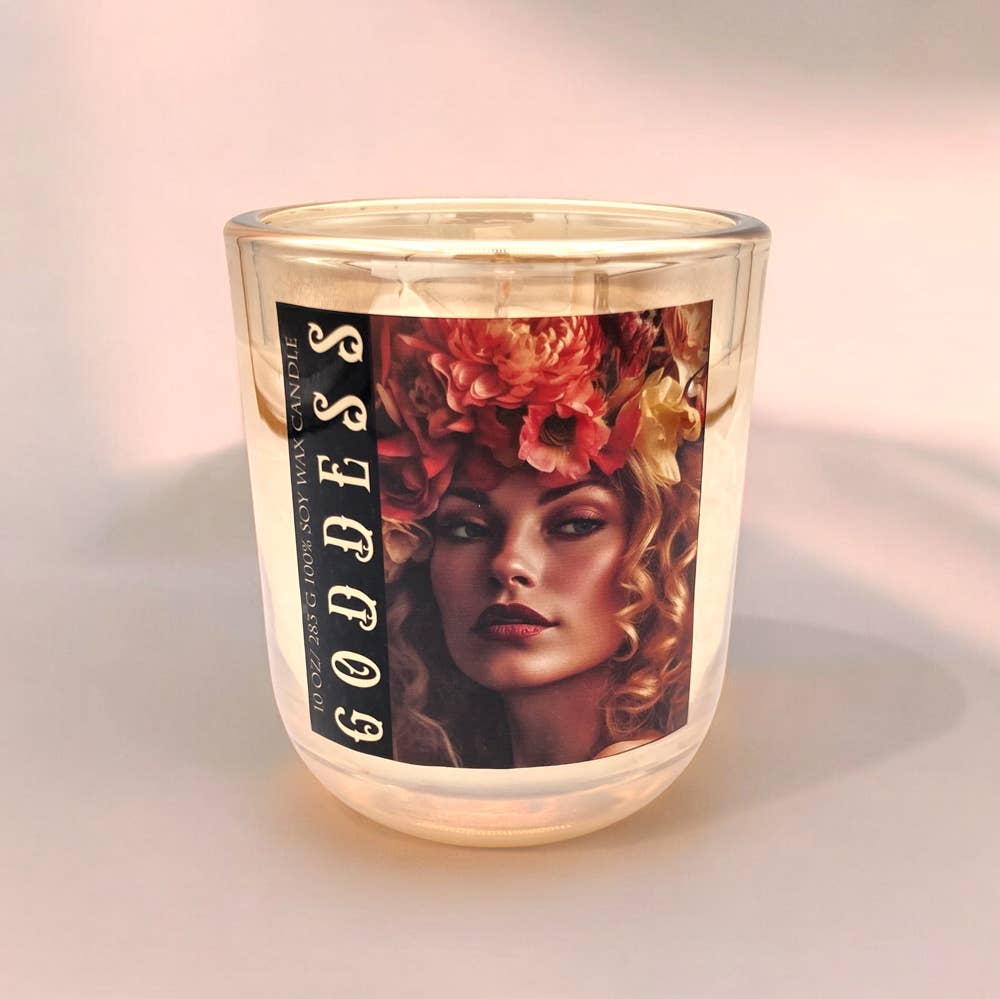 Aura Collection Iridescent Glass Candle - Goddess