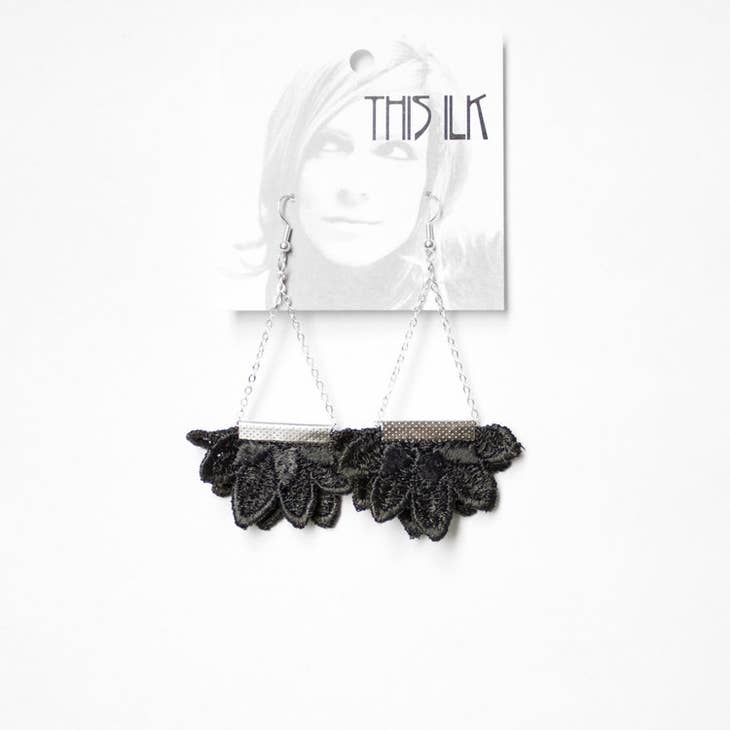 Black Nightside Earrings - La De Da