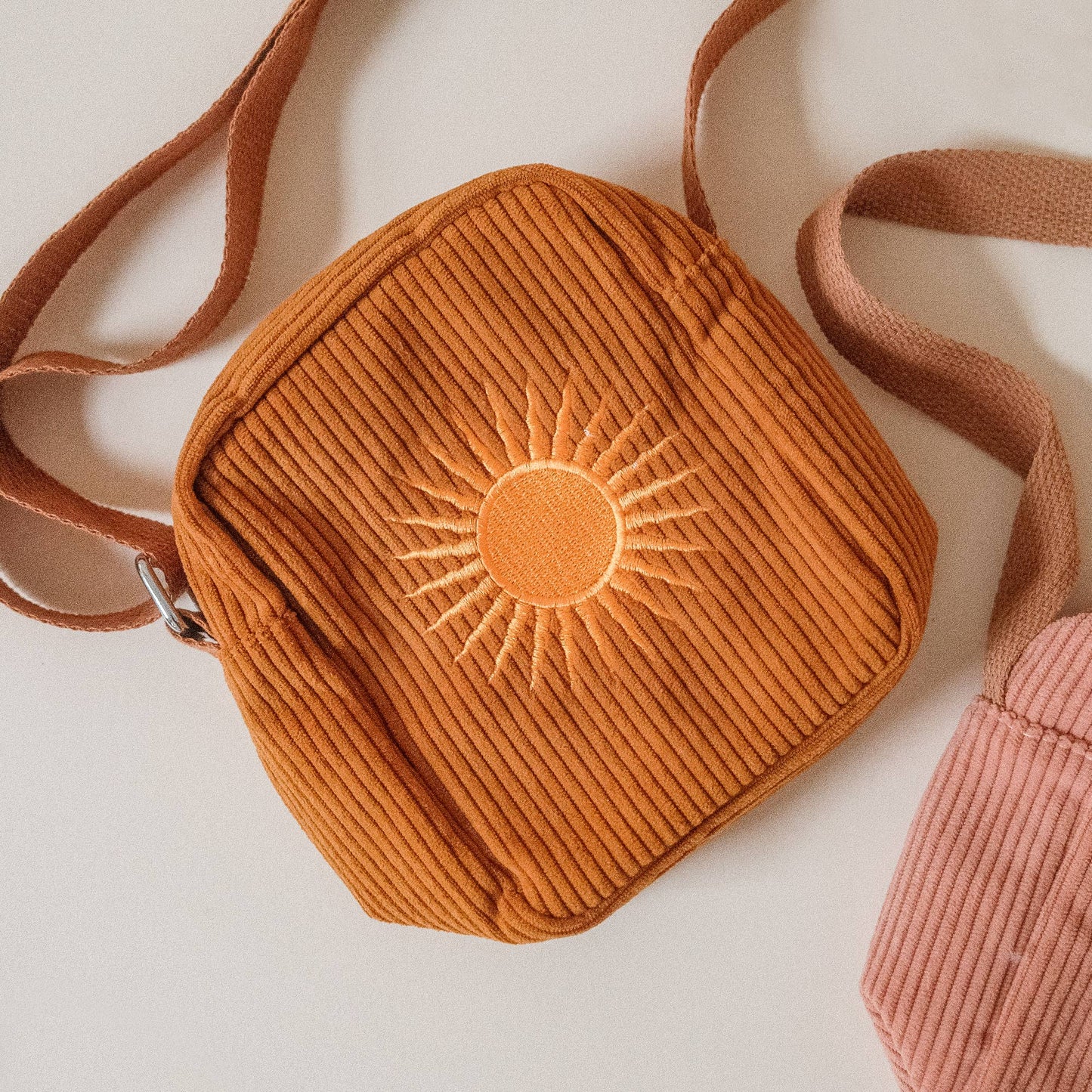 Corduroy Crossbody Bag - Burnt Orange