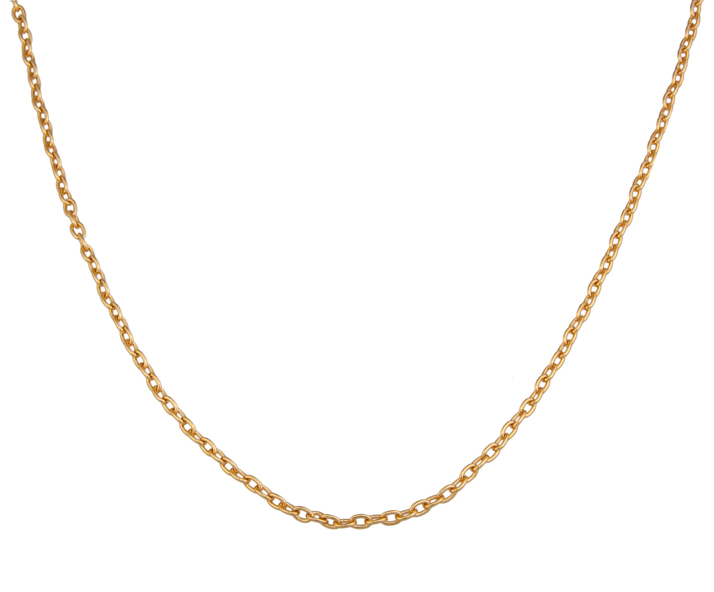 Gold Tone 3mm Base Metal Cross Chain - 30"