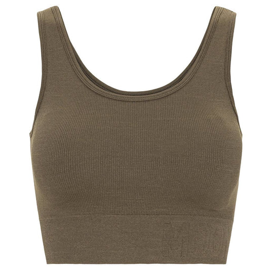 Soft Rib Seamless Crop Top - Dark Sage