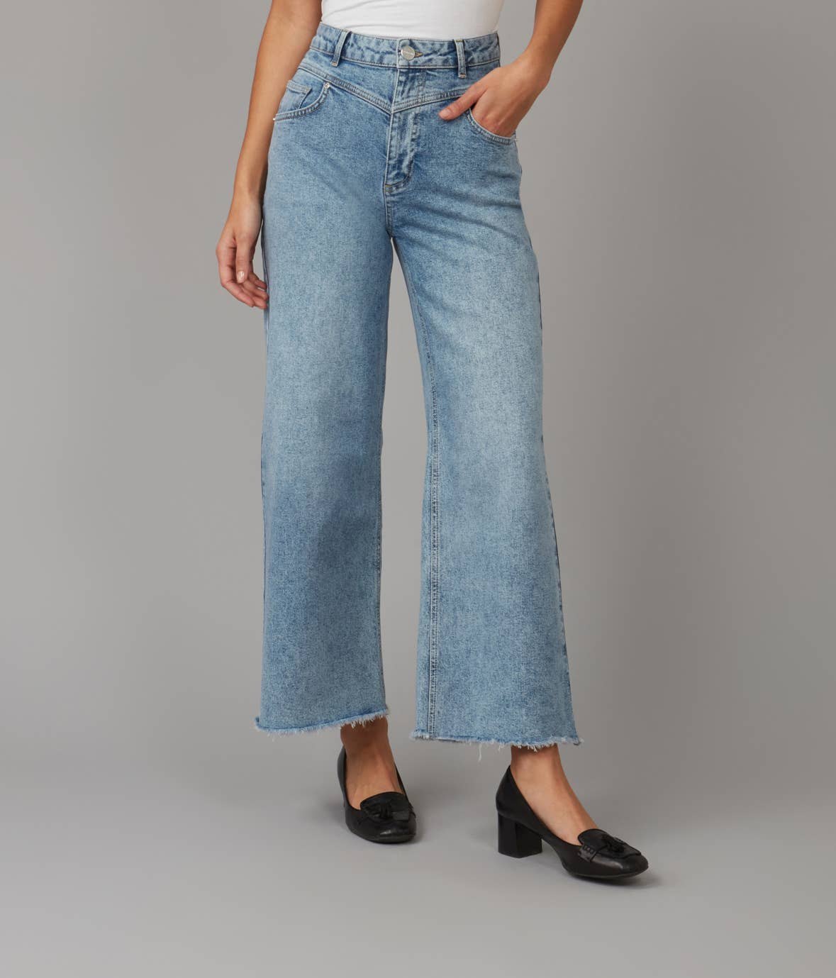 MILAN High Rise Wide Leg Jeans - Jaded Blue