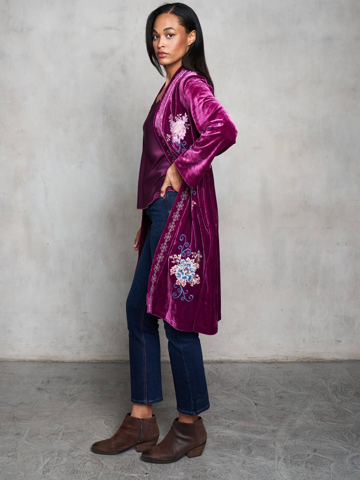 Velvet Duster - Plum