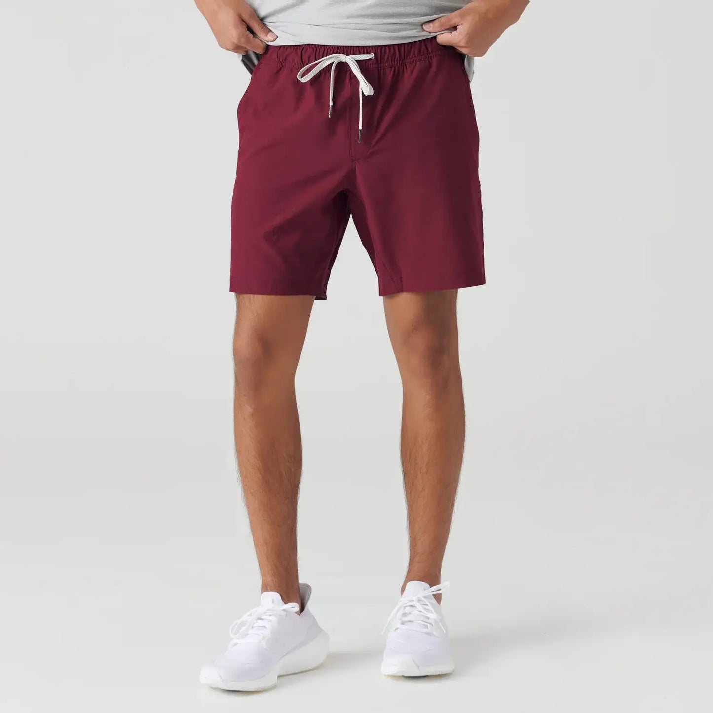 Active Quick Dry Shorts W/ Liner - Burgundy