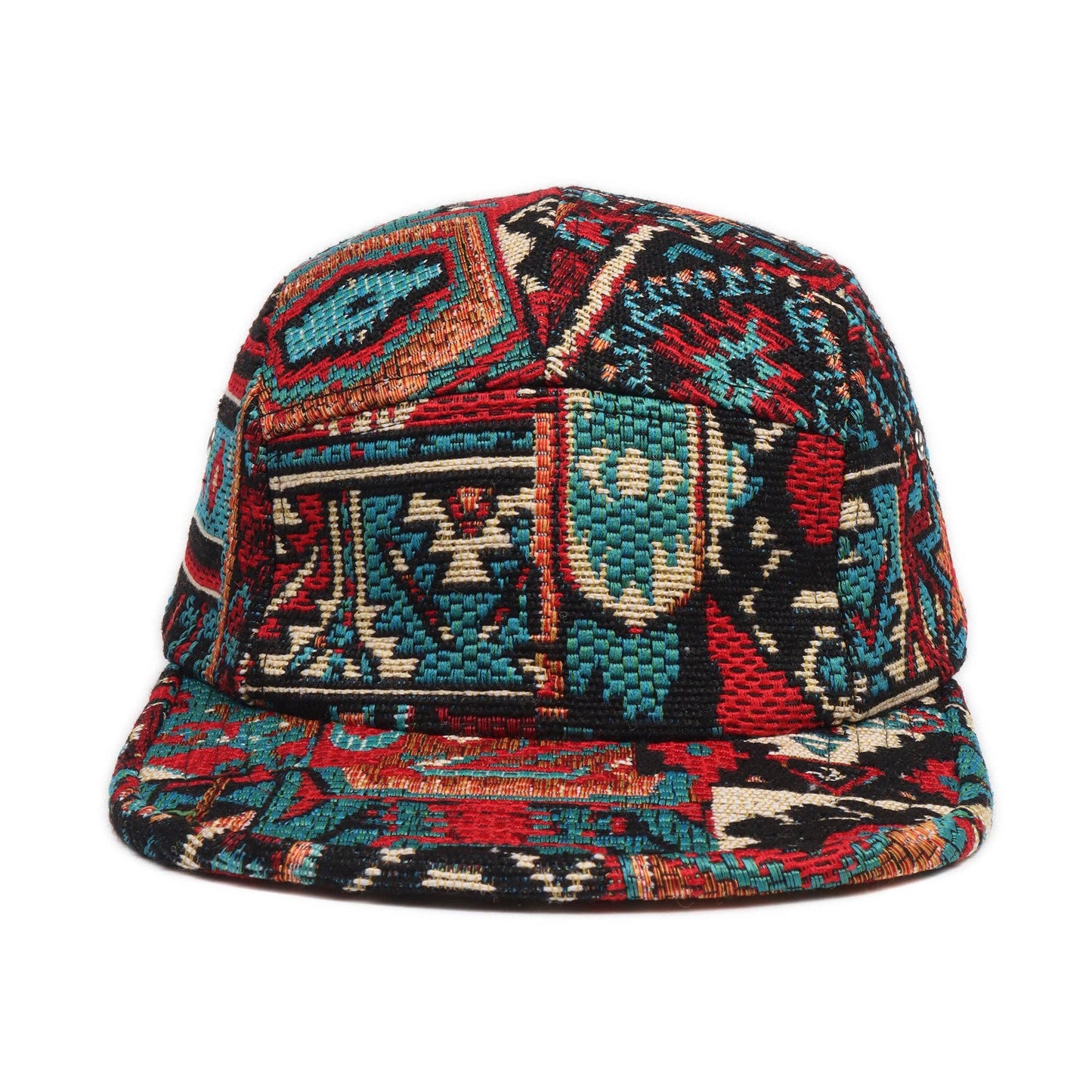 Chenille Thick Fabric 5-Panel Hat - Red