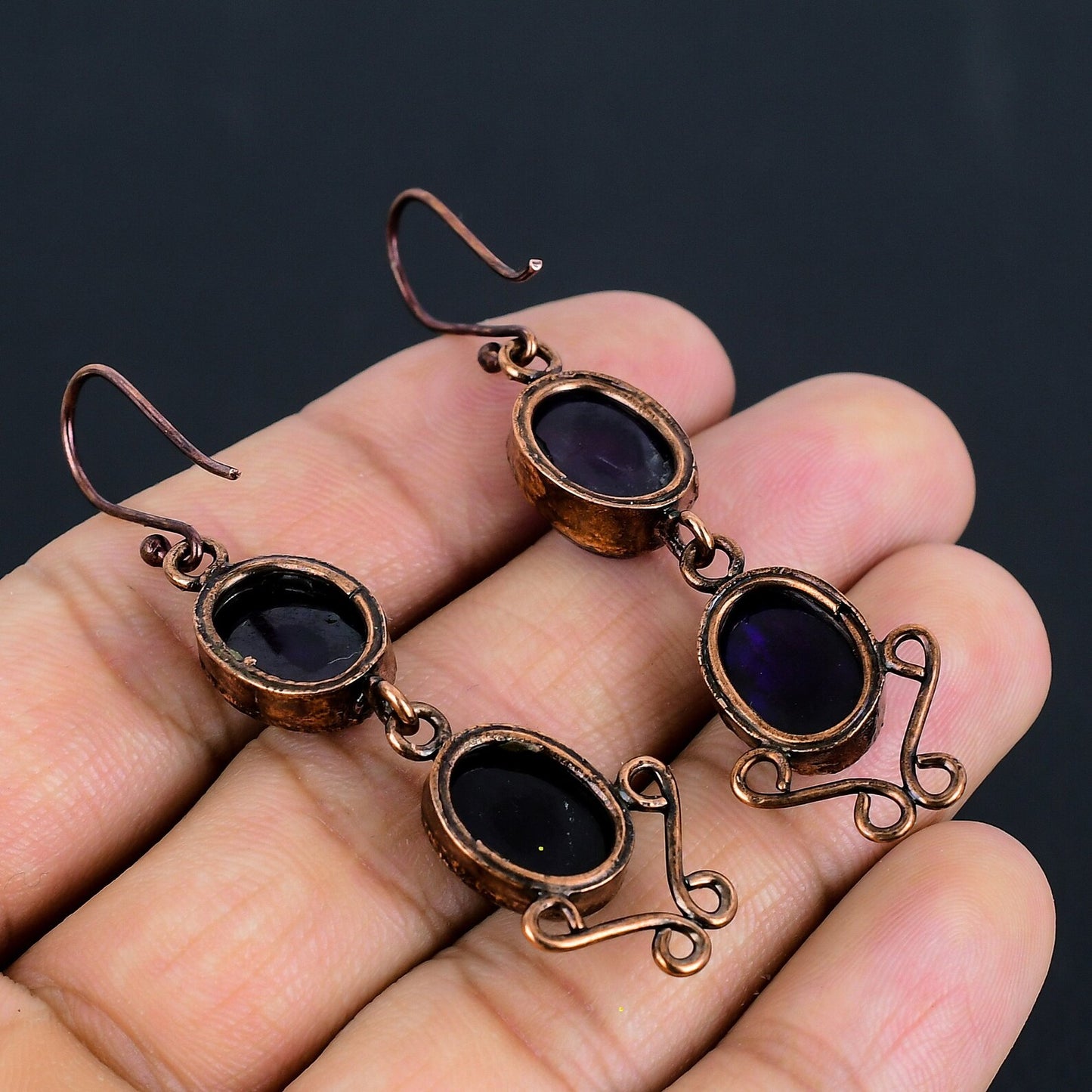 Purple Labradorite Earrings
