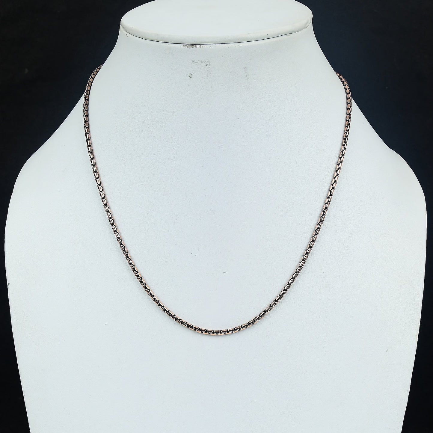 Oxidized Copper Chain Necklace