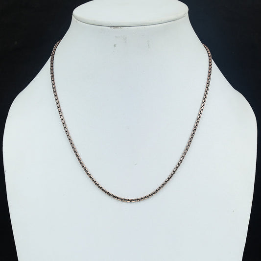 Oxidized Copper Chain Necklace