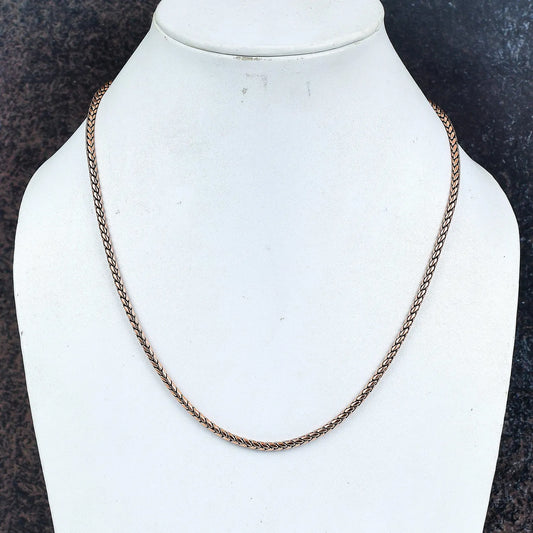 Copper Wheat Chain Necklace