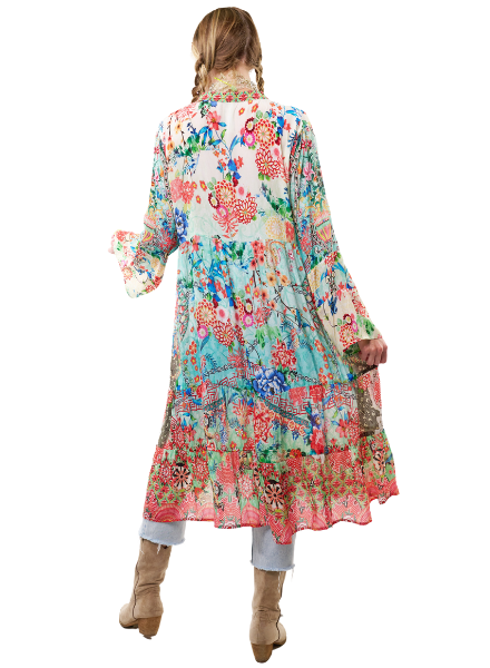 Alysia Dress - Coral Teal