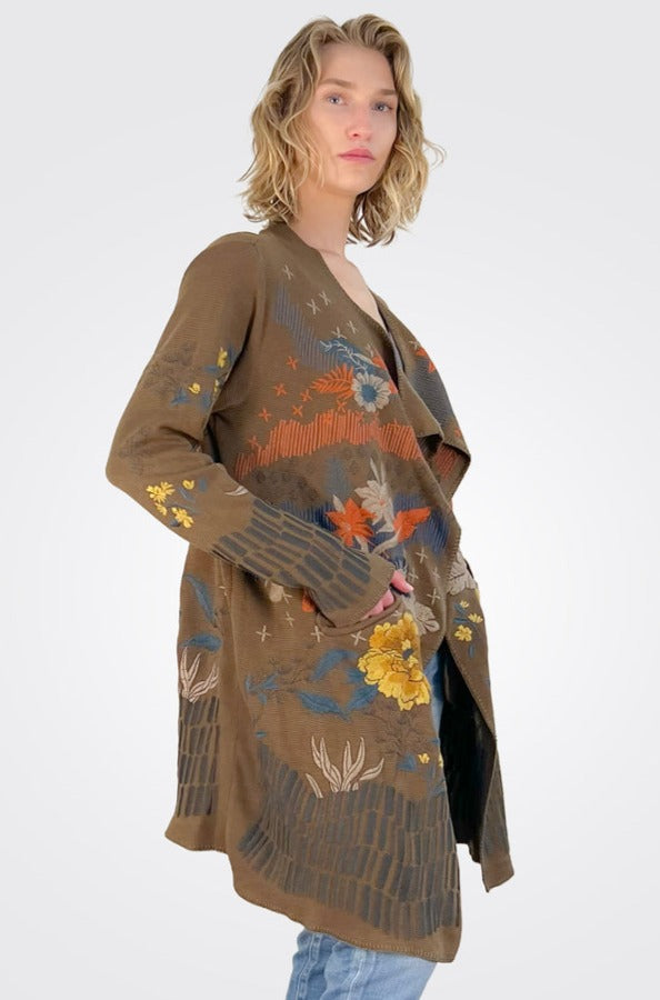 Sarina Wrap Sweater - Russet - La De Da