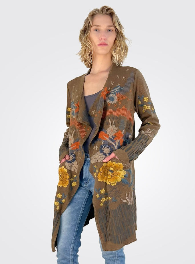 Sarina Wrap Sweater - Russet - La De Da