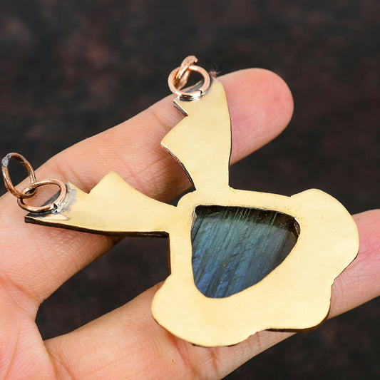 Labradorite Winged Pendant Necklace