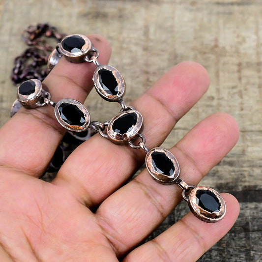 Faceted Black Onyx Necklace