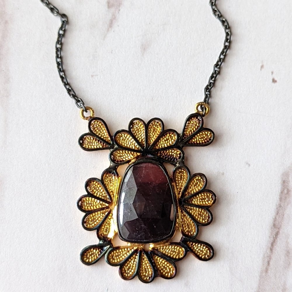 Lace Sapphire Necklace - La De Da