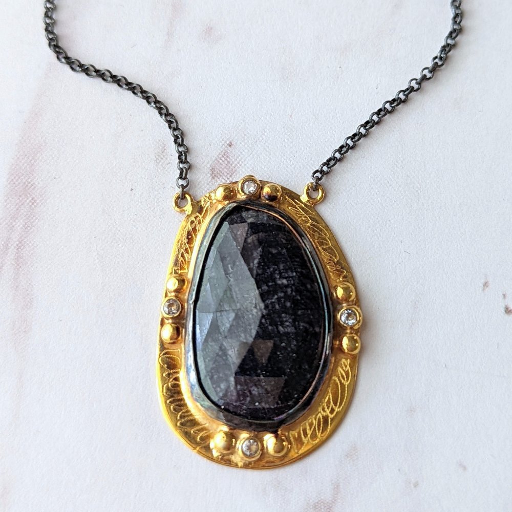 Midnight Sapphire Necklace - La De Da
