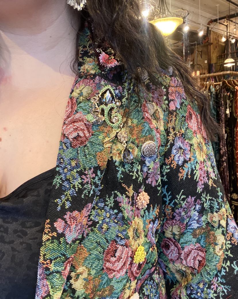 Enchanted Nature Jacquard Coat - La De Da