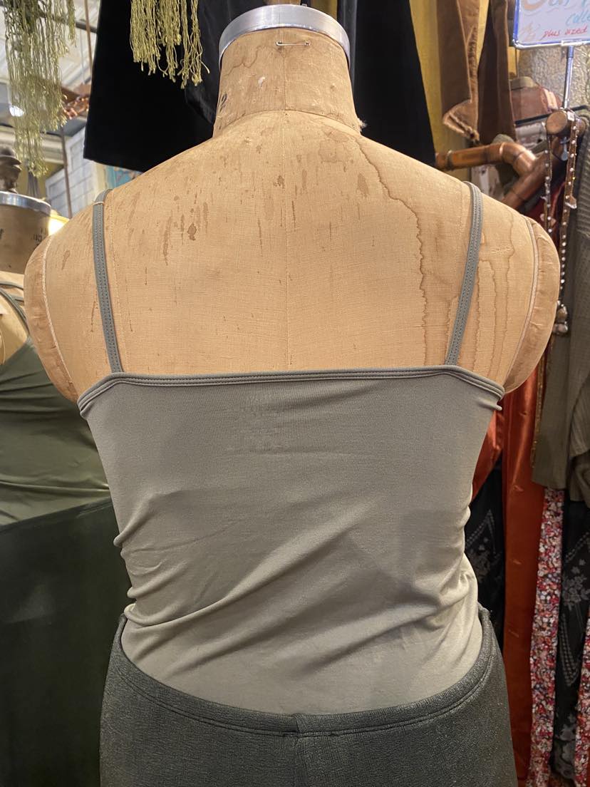 Plus Seamless Triple Cross Front Cami - Light Olive