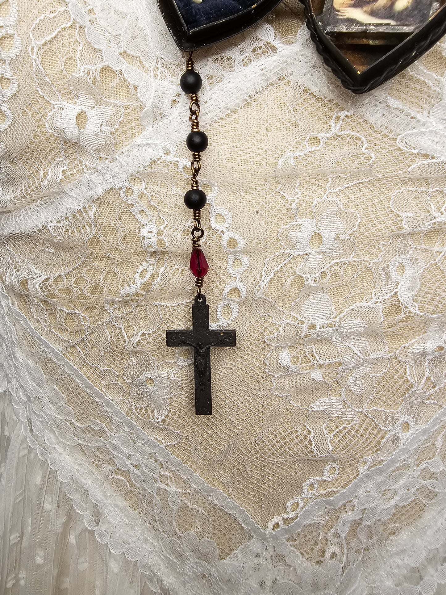 Sacred Heart Locket (Oxidized)