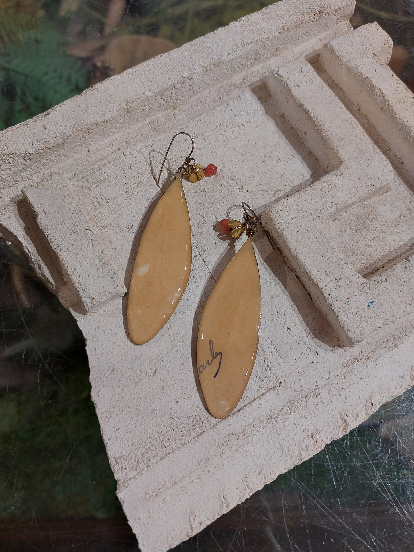 Cicada Wings On Postcard Earrings (1) *E257