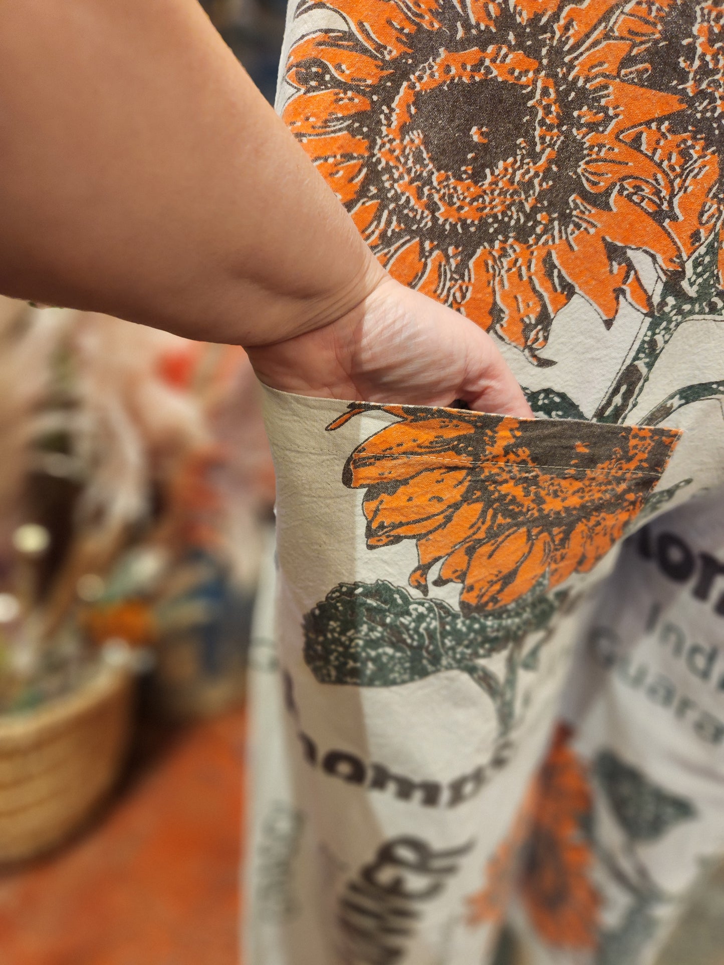 Vintage Sunflower Print Jumpsuit
