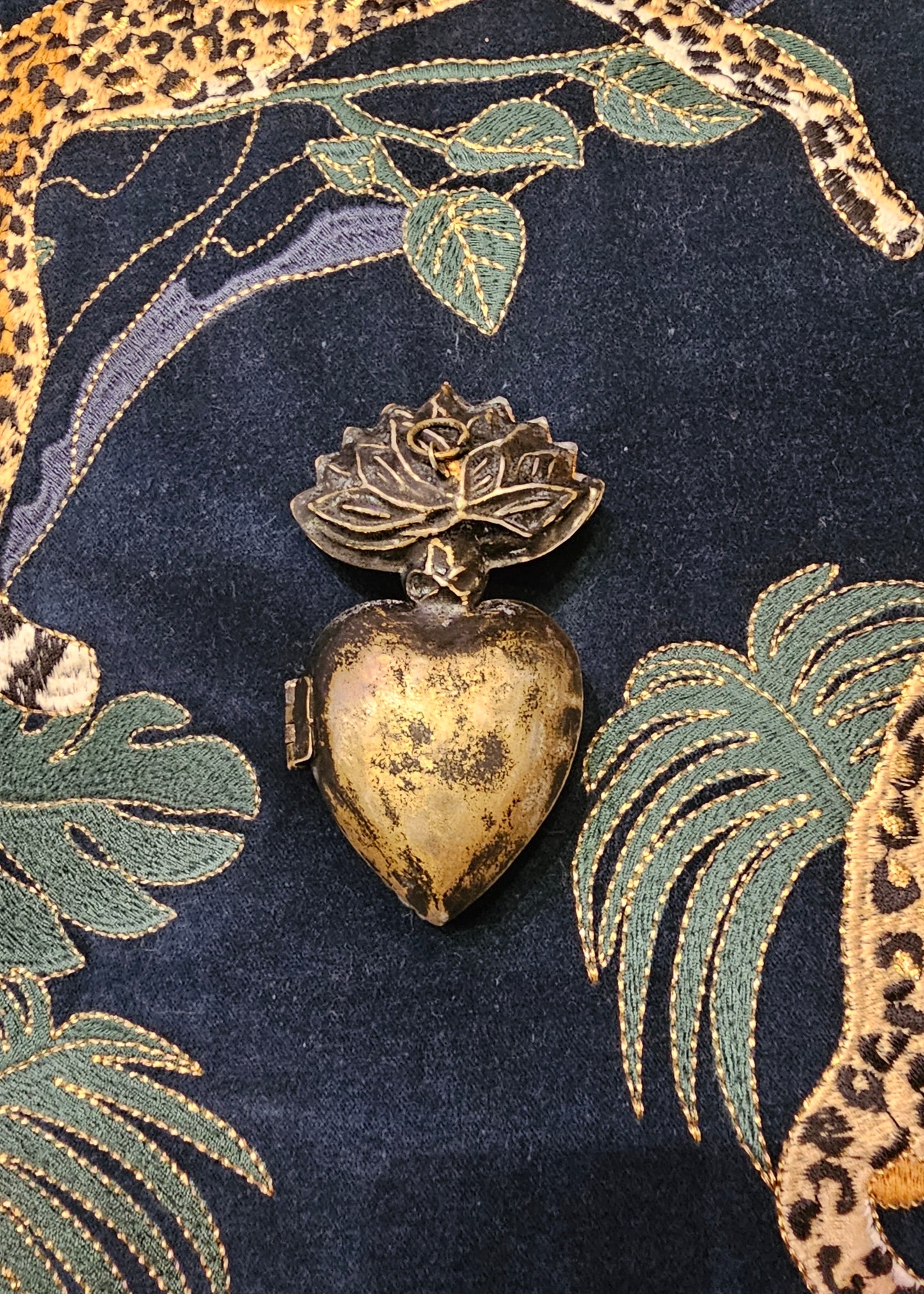 Sacred Heart Skull Pendant