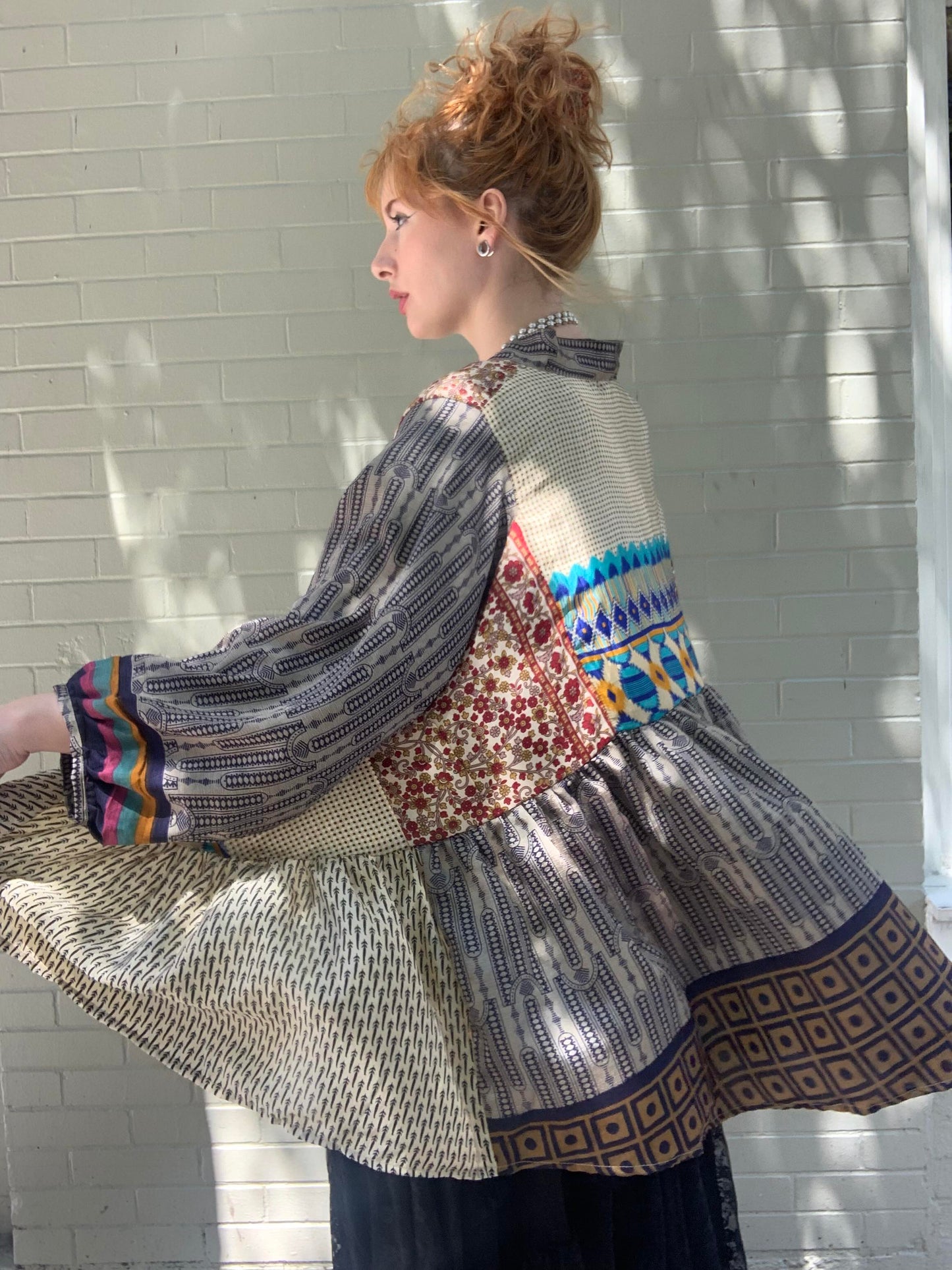 Sari Smock Shirt-Earl Grey - La De Da
