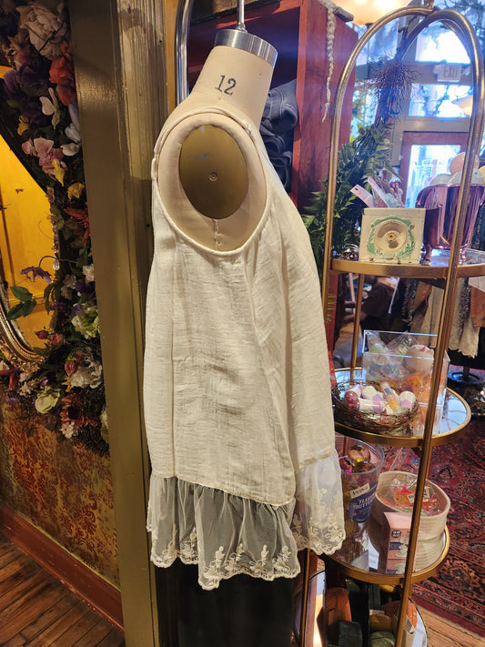 Cream Cami with Lace