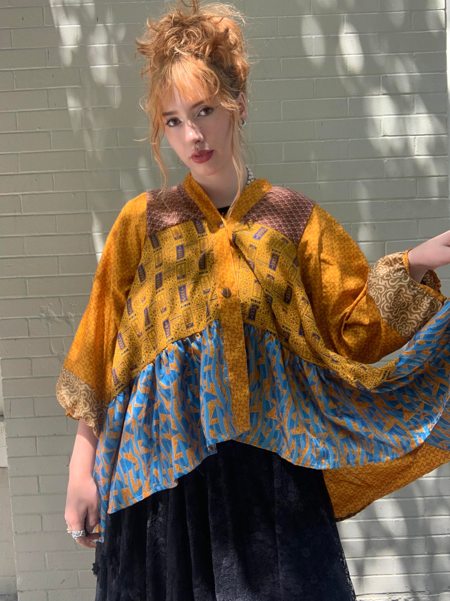 Sari Smock Shirt-Marigold - La De Da