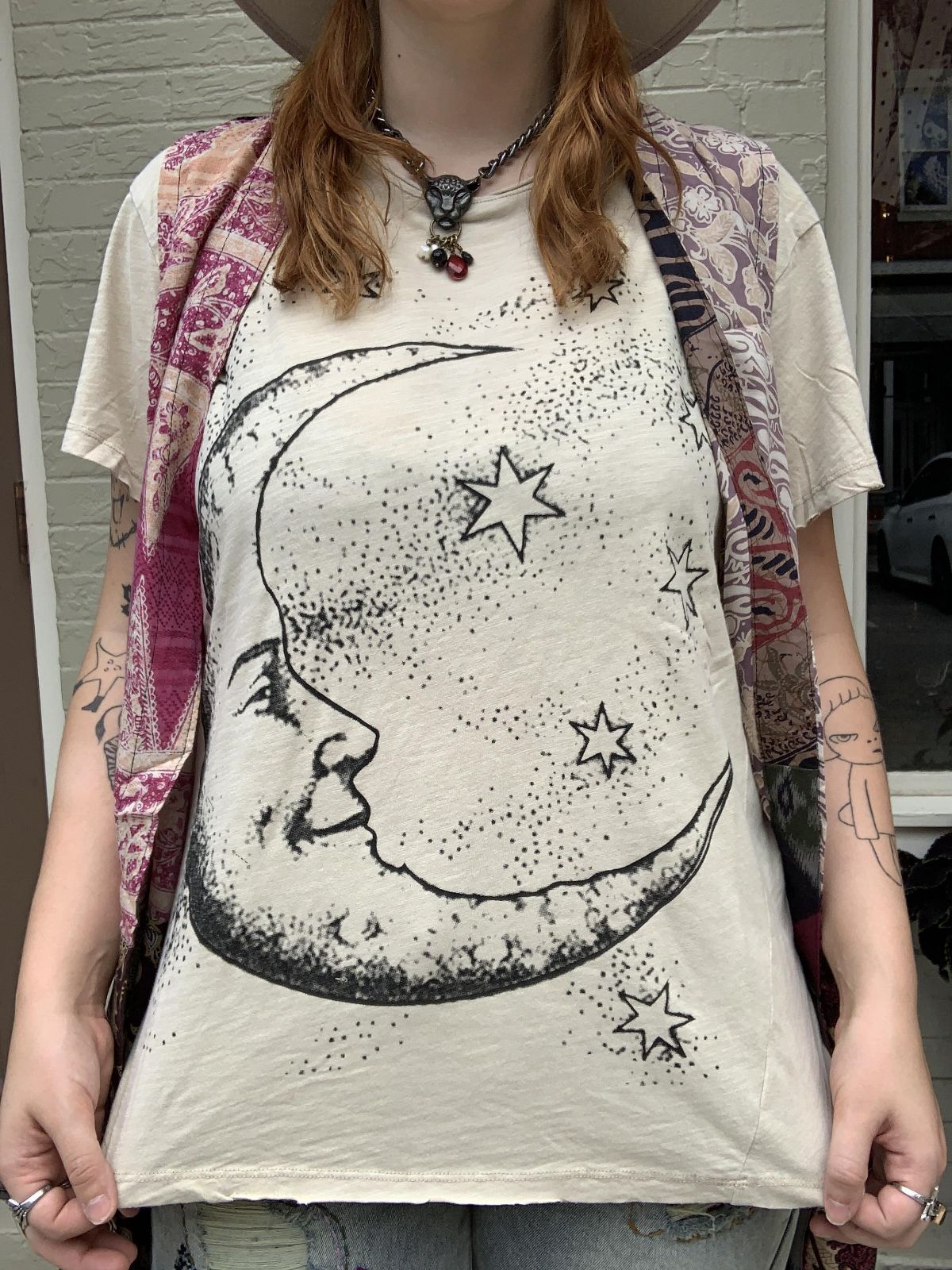 Moon Dance Tee - Moonlight Off White - La De Da
