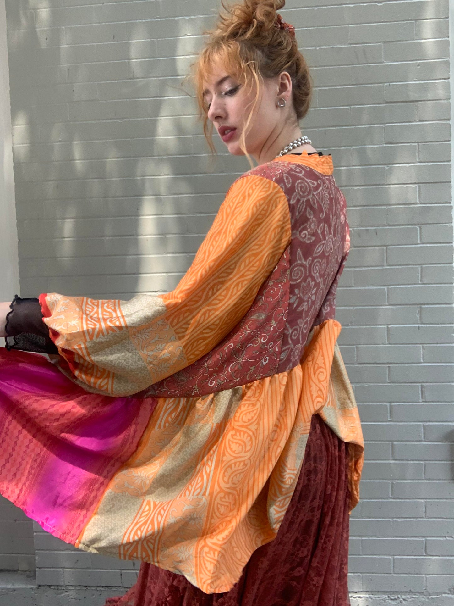 Sari Smock Shirt -Orange Dream - La De Da
