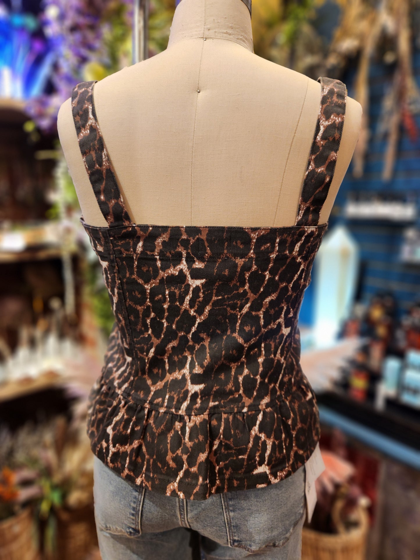IHBROKES Leopard Print Crop Top