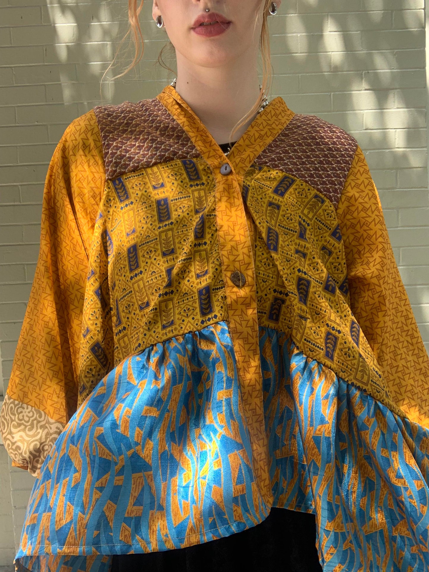 Sari Smock Shirt-Marigold - La De Da