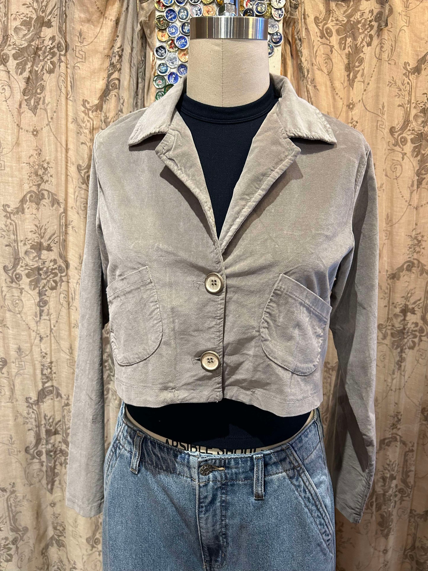 Velvet Crop Jacket- One Size