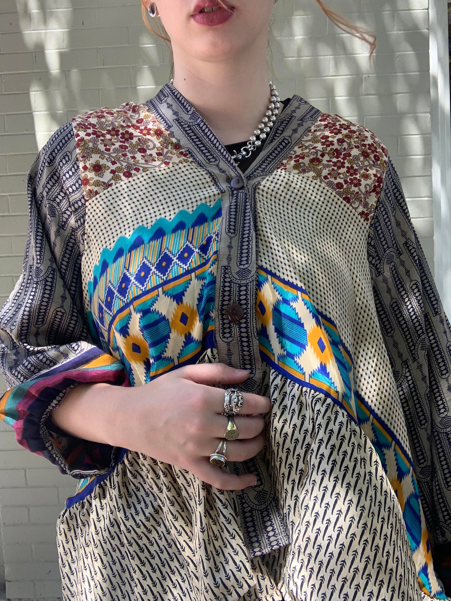 Sari Smock Shirt-Earl Grey - La De Da
