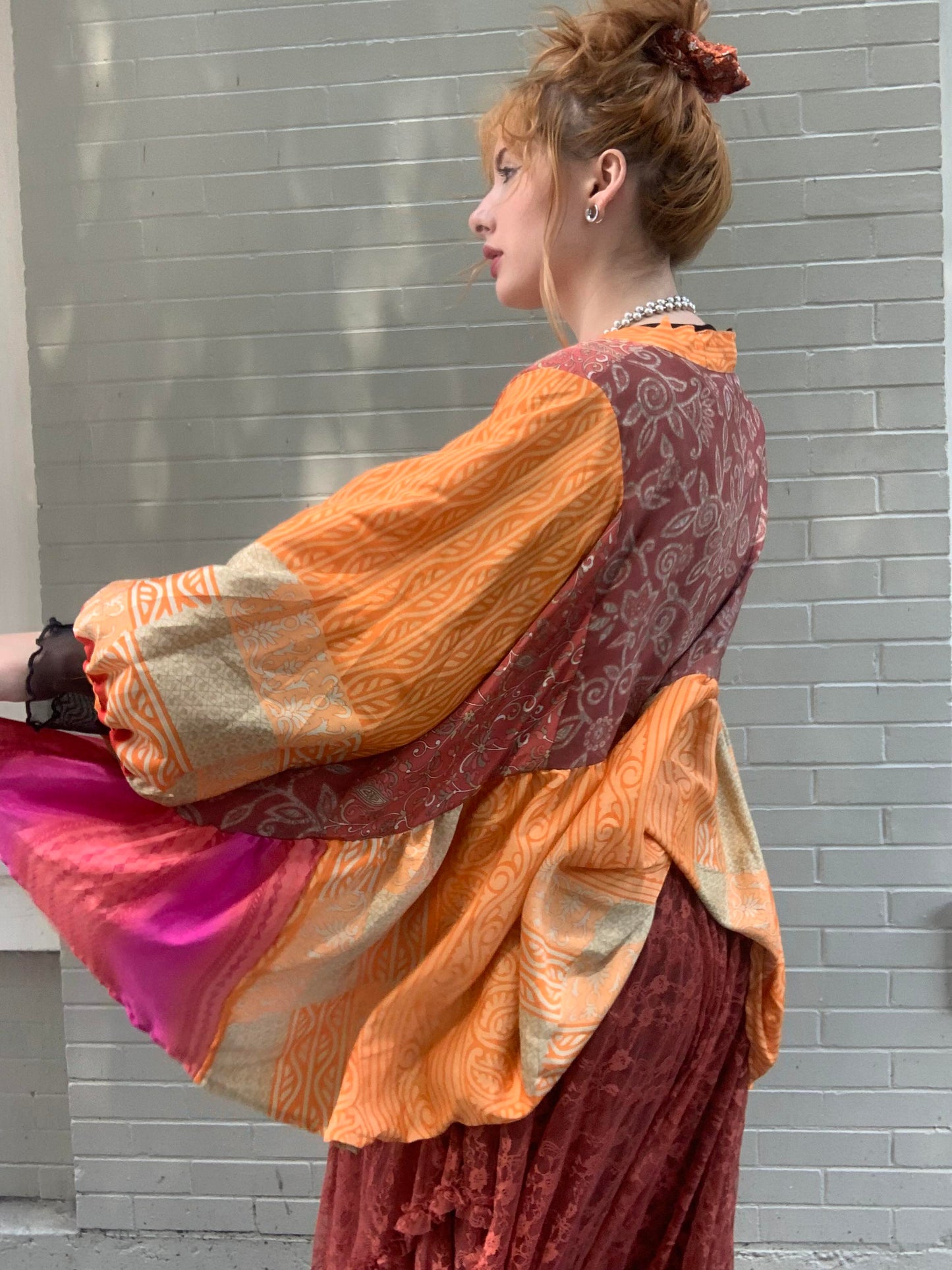 Sari Smock Shirt -Orange Dream - La De Da